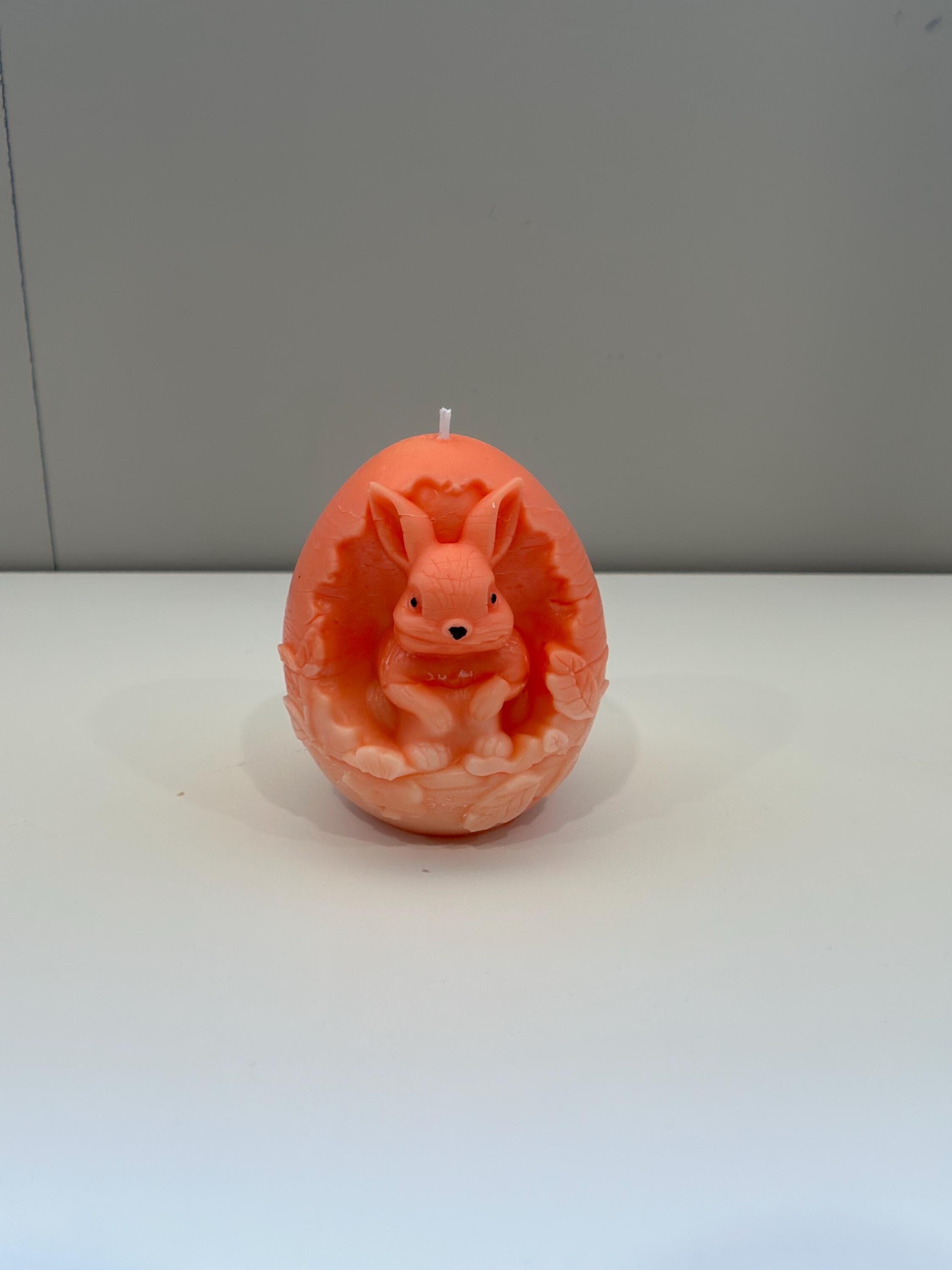 Easter Bunny Egg Candle – Handmade Soy Wax Spring Decor, Cute Rabbit Gift, Easter Basket Candle - image 4