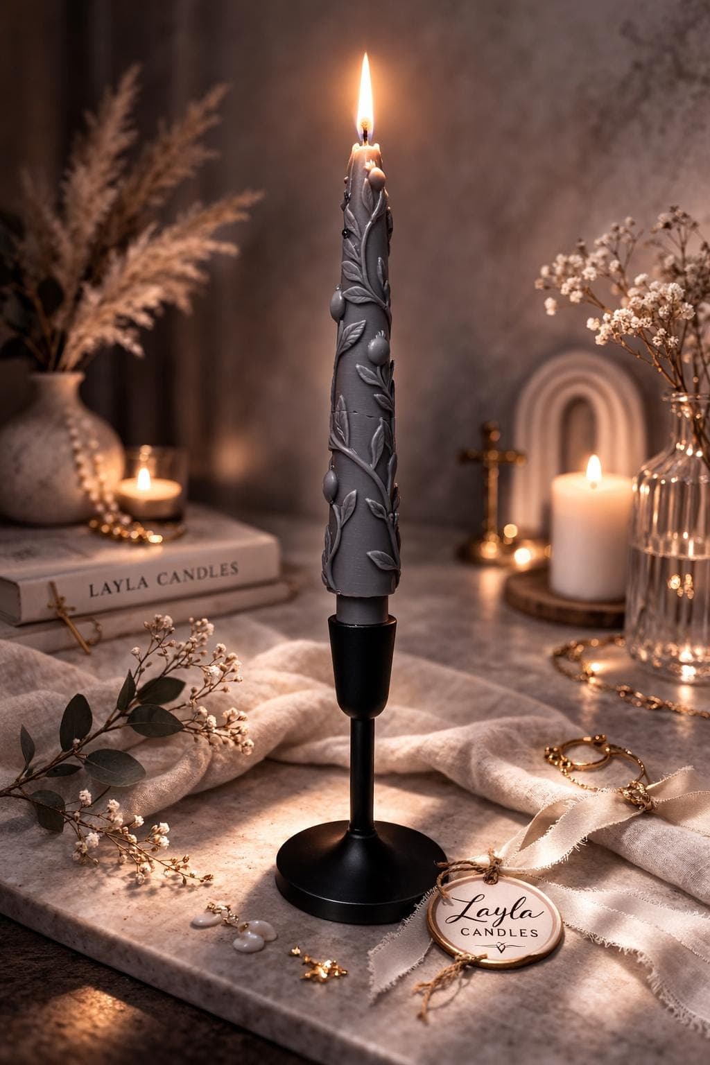 Elegant Taper Candle | Handmade Soy Wax | Modern Home Decor | Aesthetic Gift