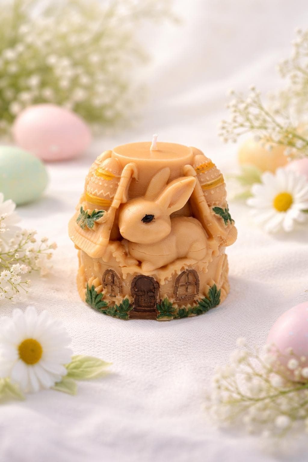 Bunny House Candle | Easter Candle | Cute Gift for Her | Spring Decor | Handmade Soy Candle