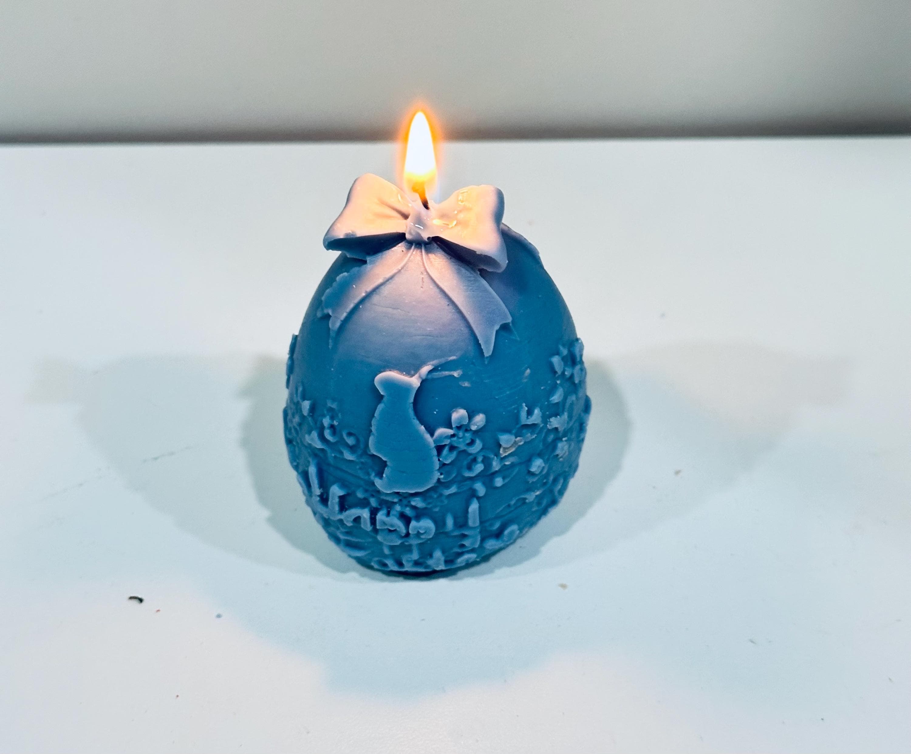 Easter Egg Candle with Bunny – Handmade Soy Wax Easter Decor - image 5