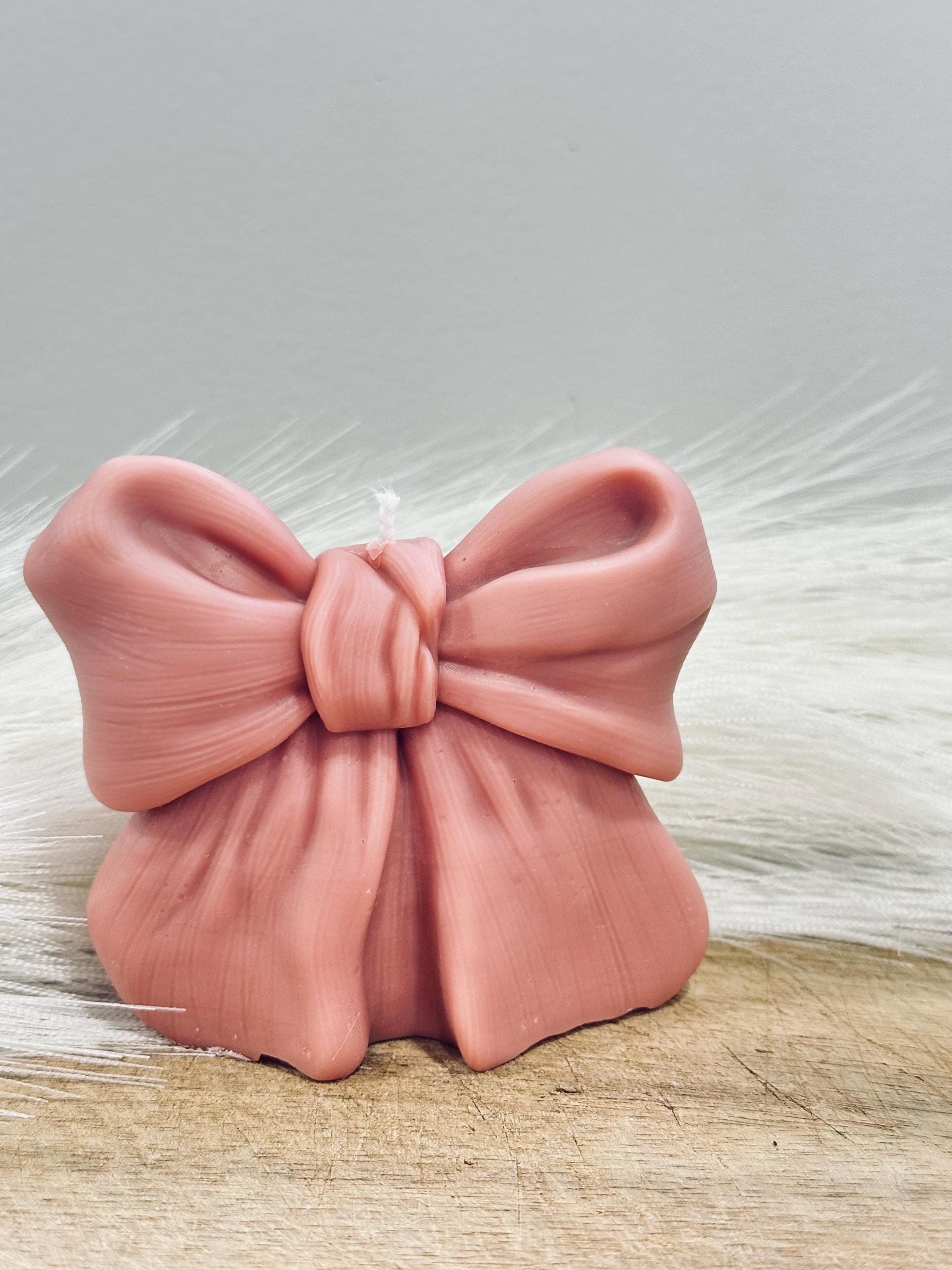 Bow Candle | Cute Gift for Her | Aesthetic Decor | Ribbon Candle | Handmade Soy Candle