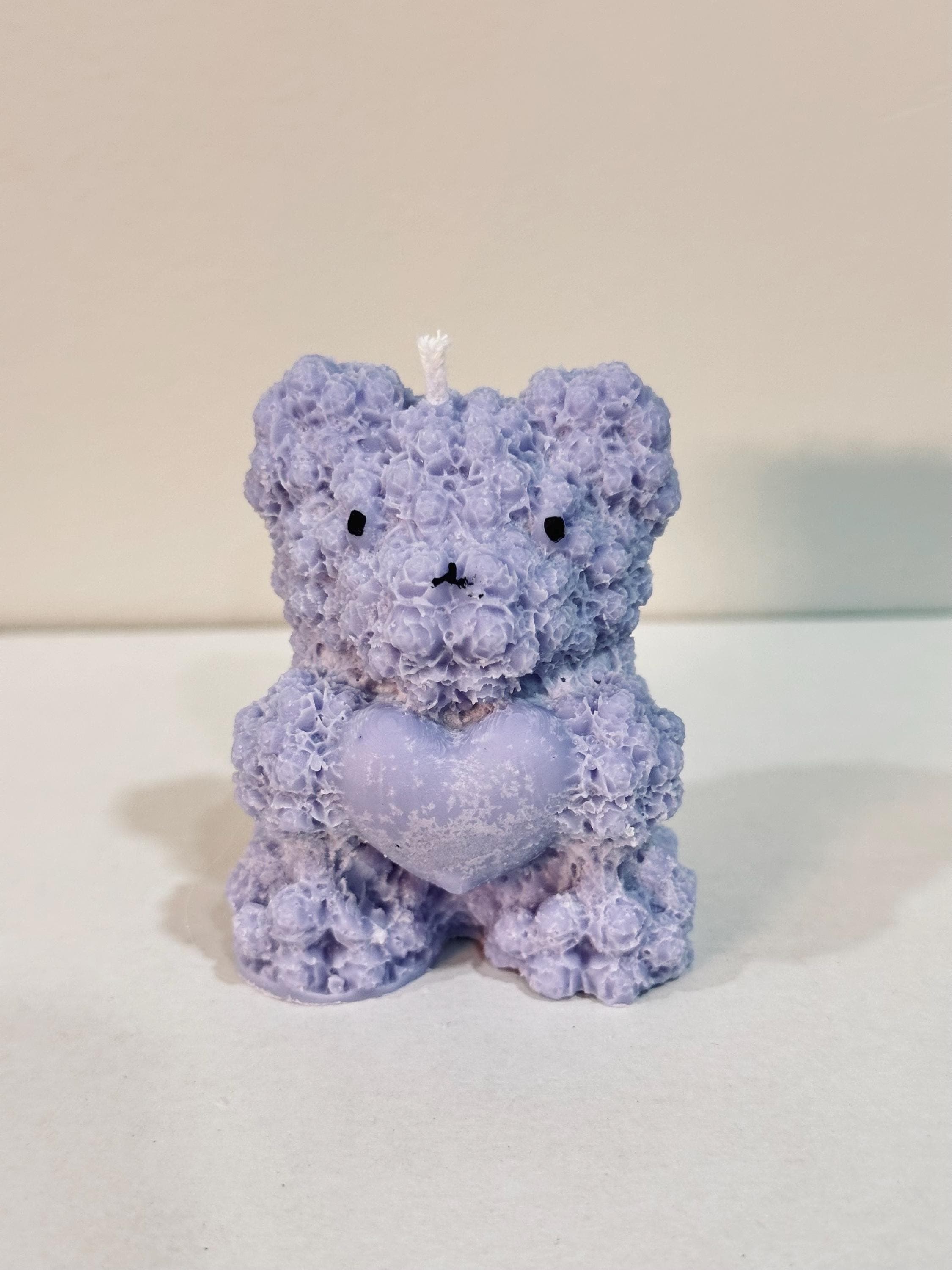 Bear Candle with Heart – Soy Wax Gift, Cute Teddy Candle, Birthday Gift, Baby Shower Decor