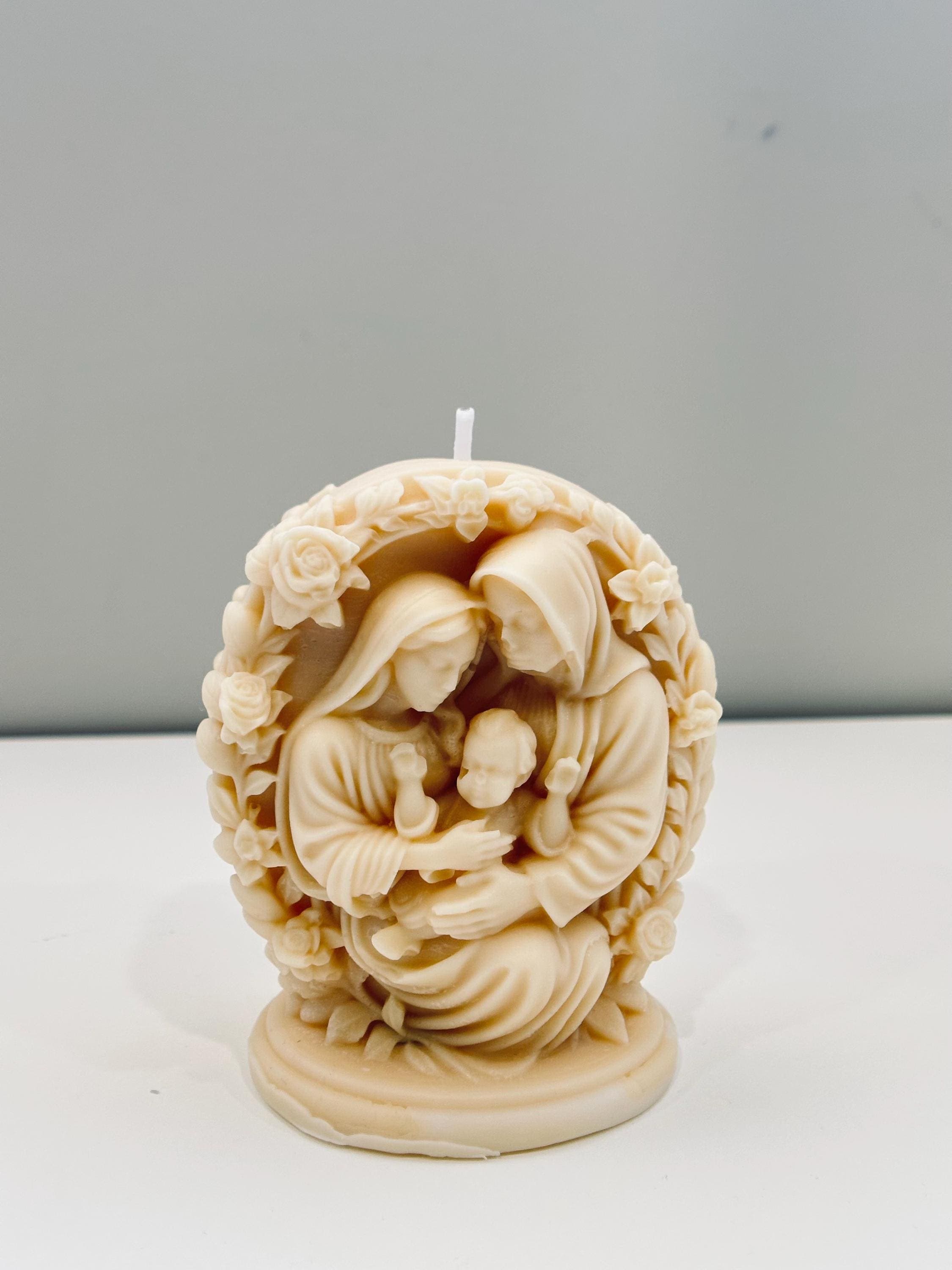 Christian Holy Family Candle | Handmade Soy Wax | Catholic Gift | Church Decor | Prayer Candle