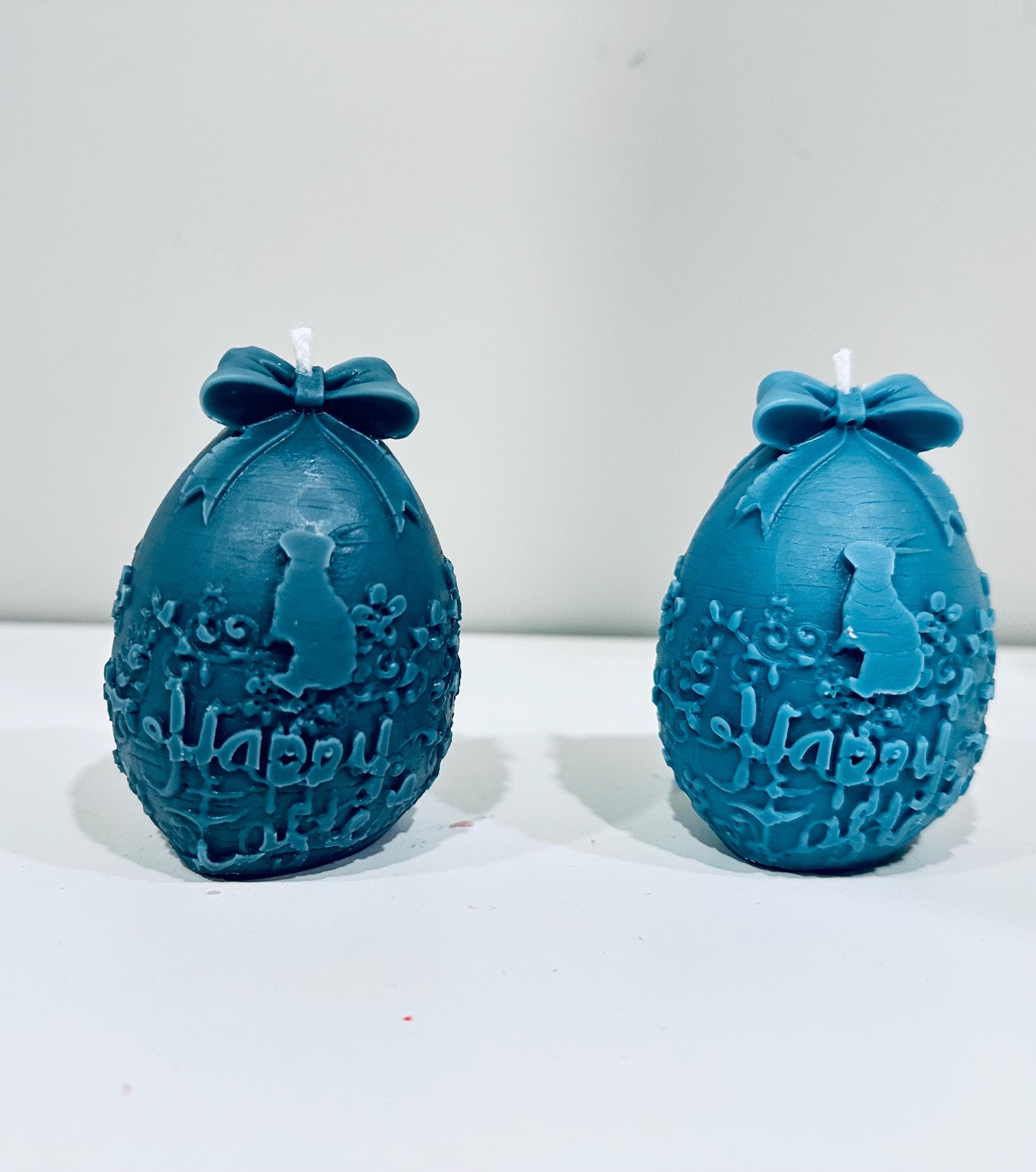Easter Egg Candle with Bunny – Handmade Soy Wax Easter Decor - image 4