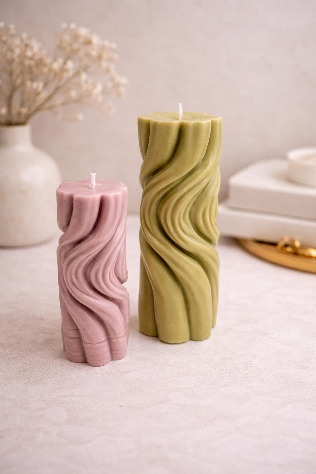 Spiral Soy Candle Modern Sculptural Candle  Neutral Aesthetic Home Deсоr - image 3