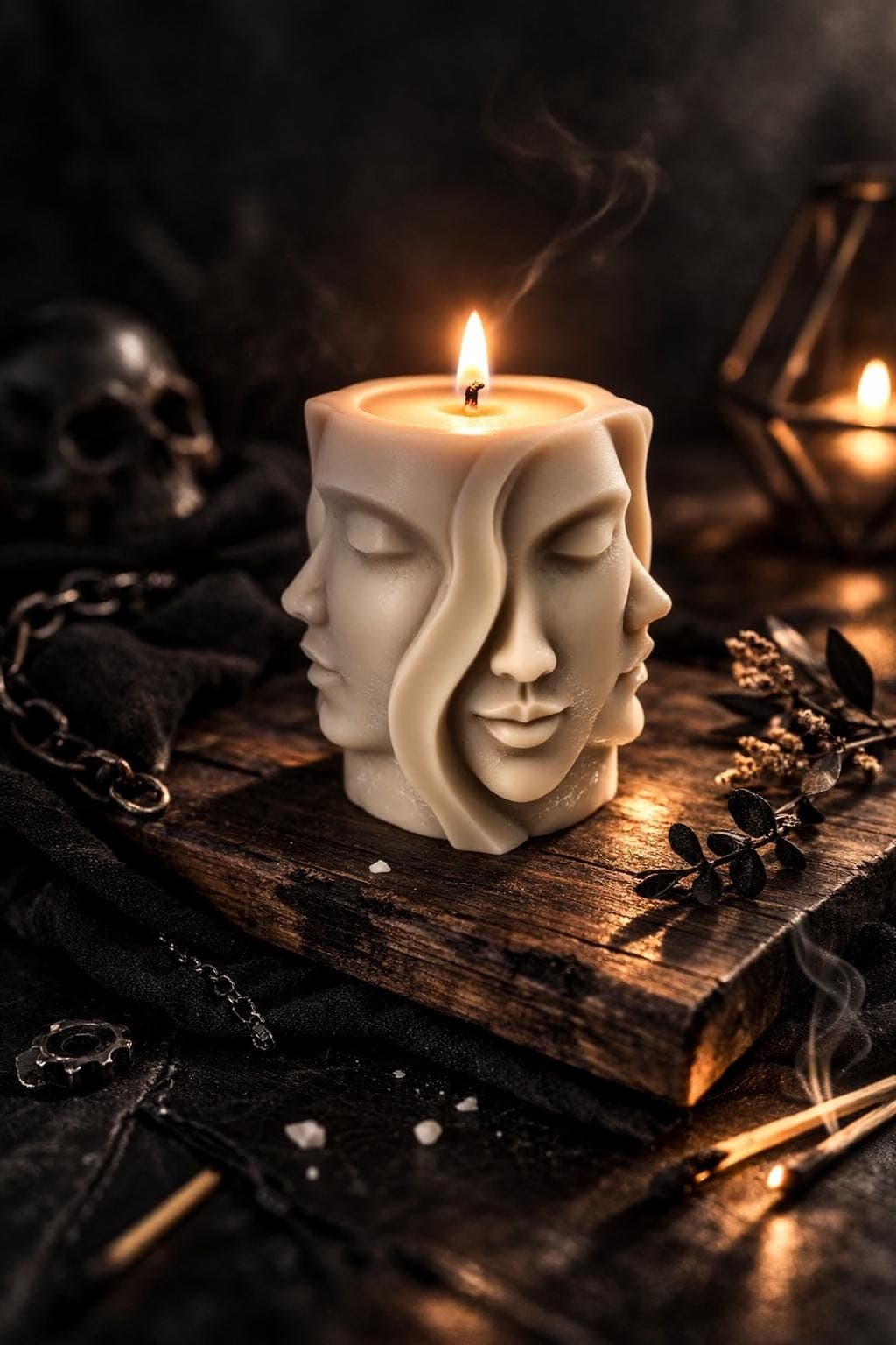 Face Sculpture Candle | Handmade Soy Wax | Aesthetic Decor | Modern Home | Unique Gift - image 3