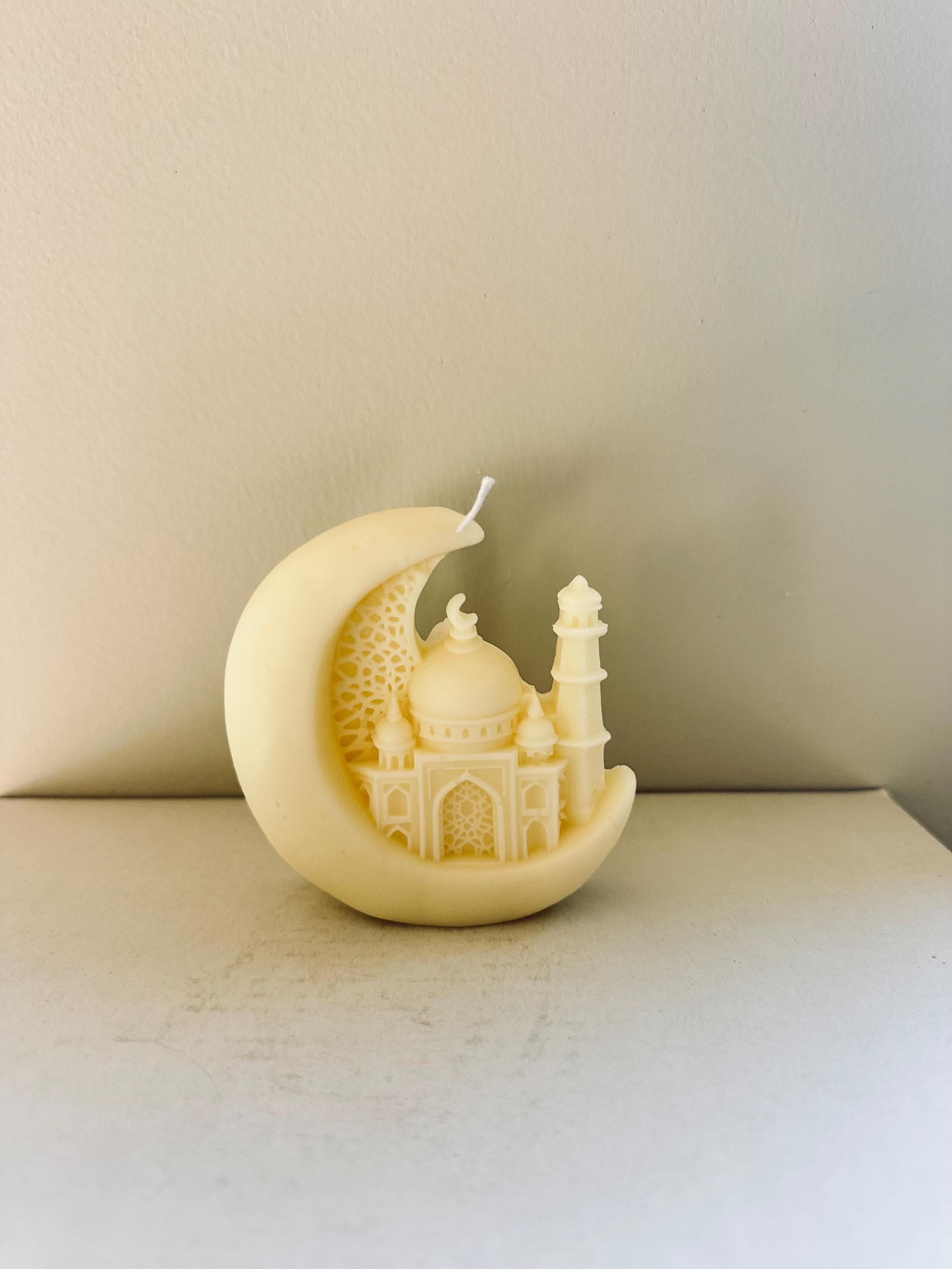 Ramadan Moon Candle | Crescent & Mosque Design | Islamic Decor | Handmade Soy Wax | Eid Gift Idea - image 5