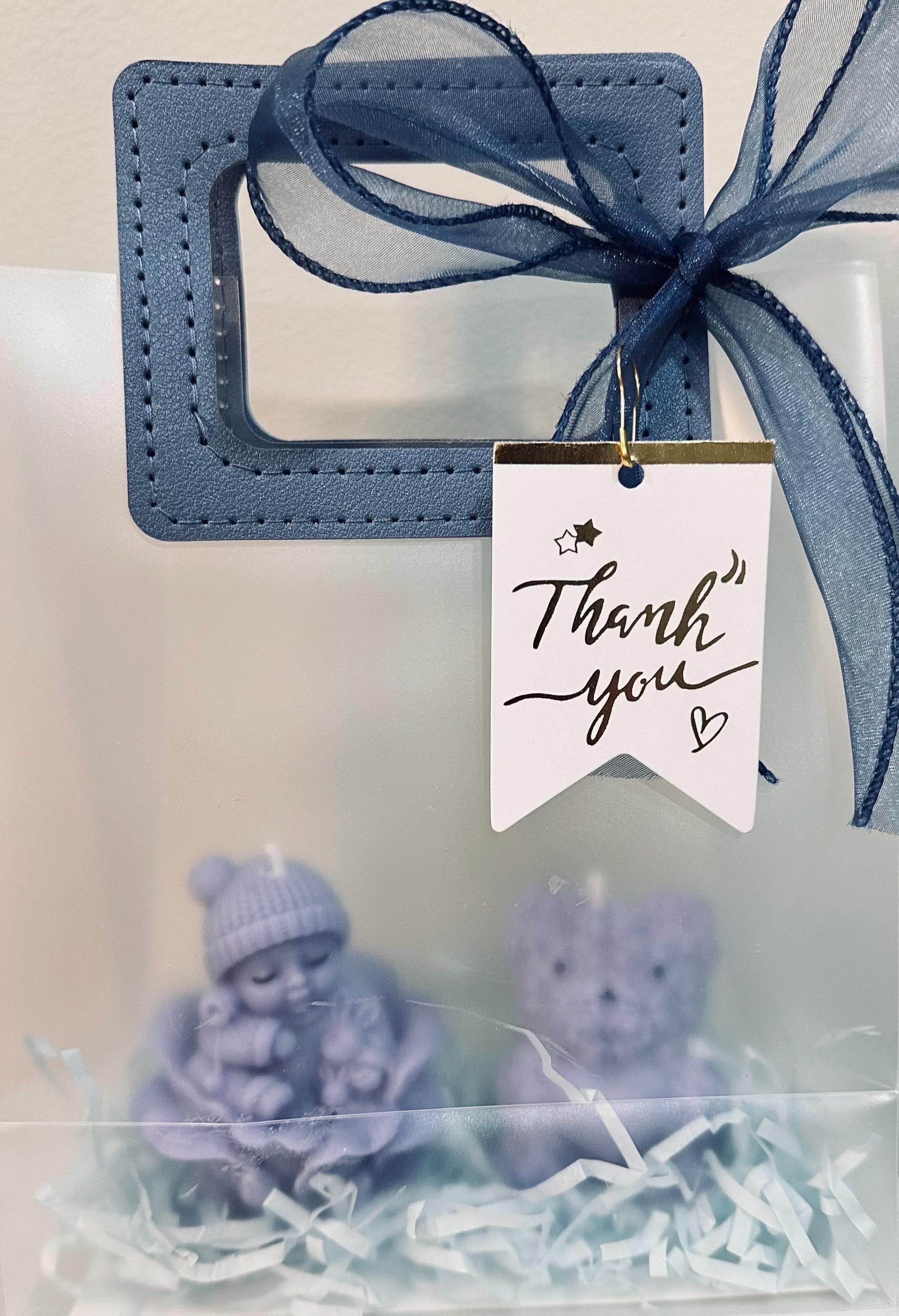 Baby Shower Angel Candle Gift Set – Pink or Blue Baby Shower Favor, Handmade Angel Candles - image 5
