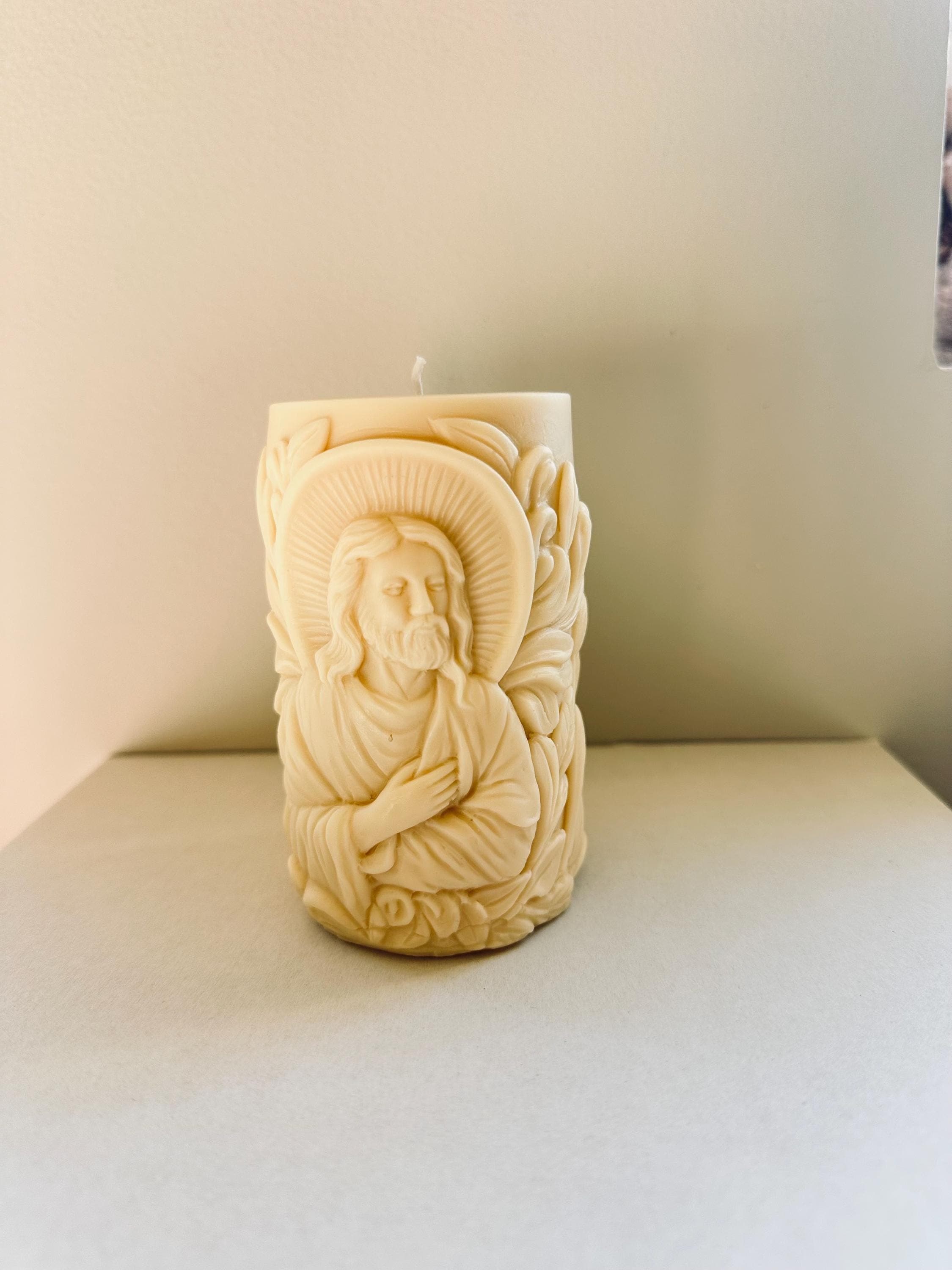 Jesus Prayer Candle | Luxury Christian Gift | Handmade Soy Wax Candle | Spiritual Home Decor - image 3