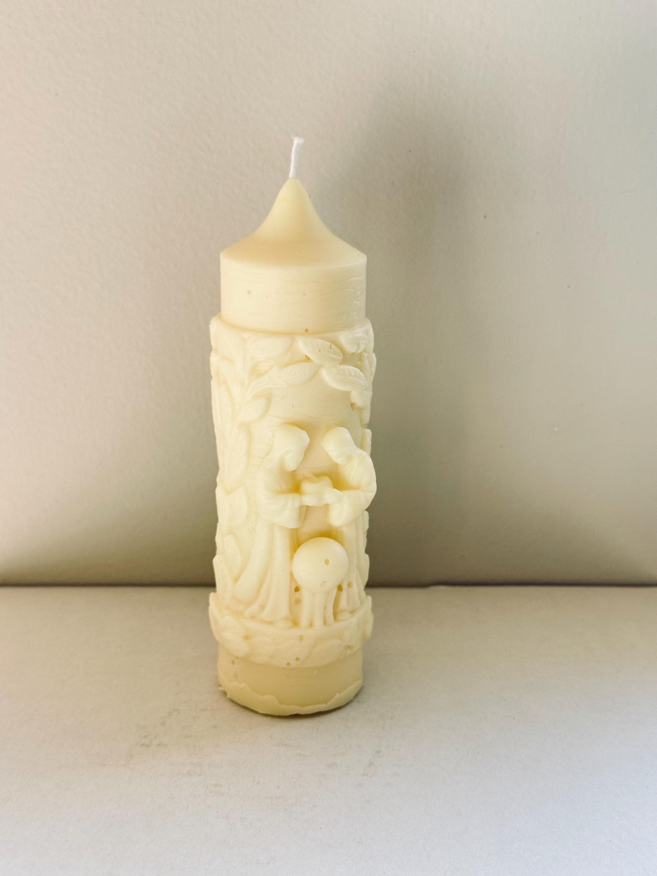 Jesus Prayer Candle – Christian Gift, Religious Decor, Jesus Candle, Baptism Gift, Soy Wax Pillar - image 4