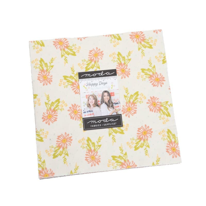 Moda Layer Cake, Pre Cut 10" Squares, Quilting Layer Cake, Layer Cake Fabrics, Moda Precuts, Quilting Precuts, Happy Days Collection - image 3