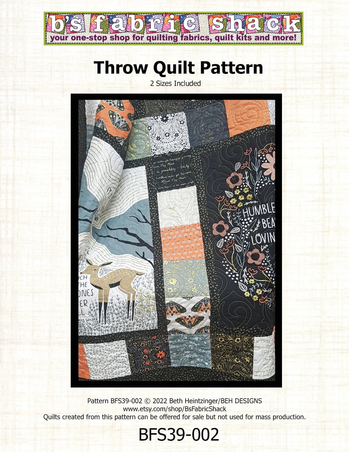 Digital Quilt Pattern, Beginner Quilt Pattern, Easy Quilt Pattern, Panel Quilt Pattern, Charm Pack Quilt Pattern with Gingiber Panels - image 3
