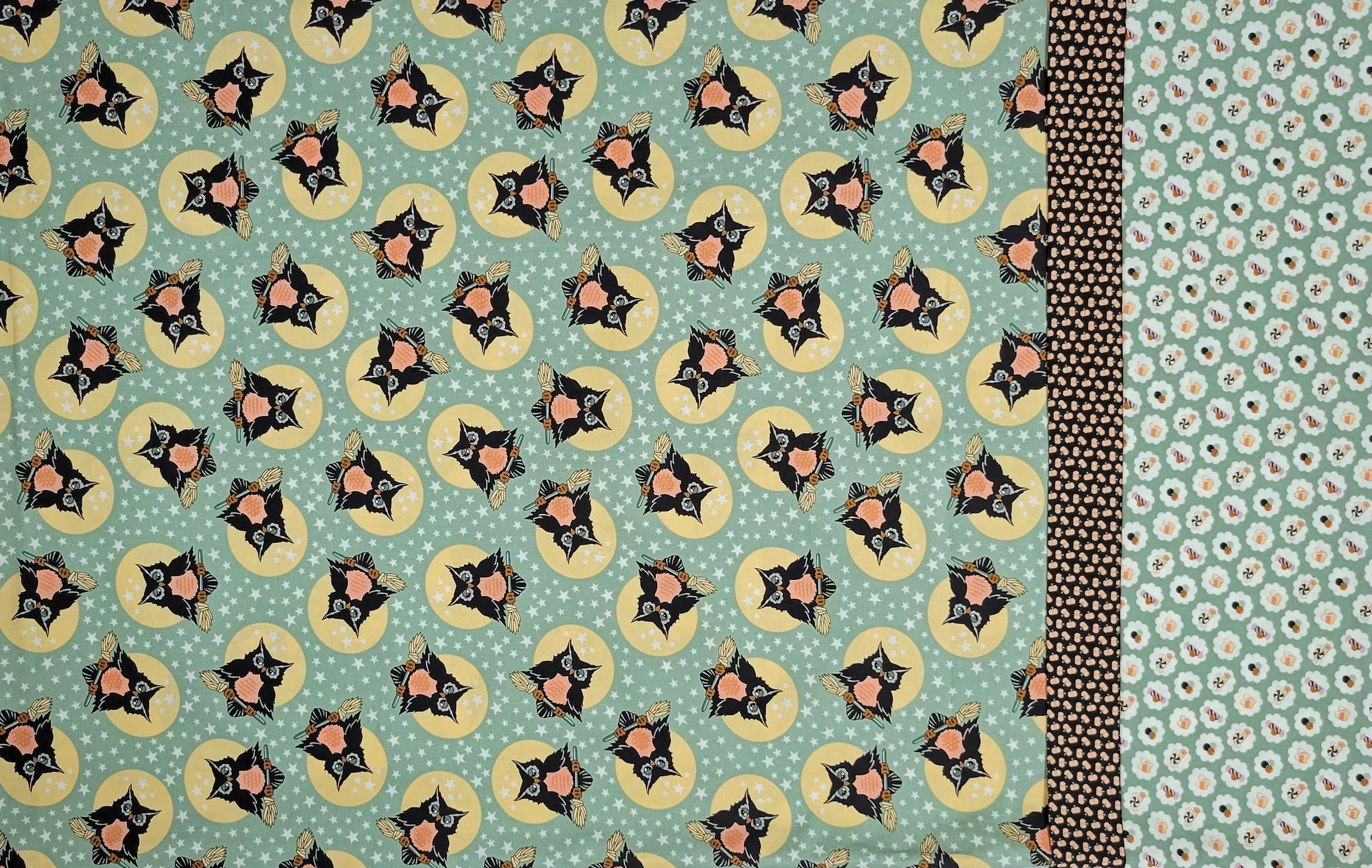 Easy Owl Pillowcase Kit, "Burrito" Method Pillow Case Kit, Beginner Sewing Project, Urban Chiks Fabric, Halloween Fabrics, Owl'O Ween Fabric - image 3