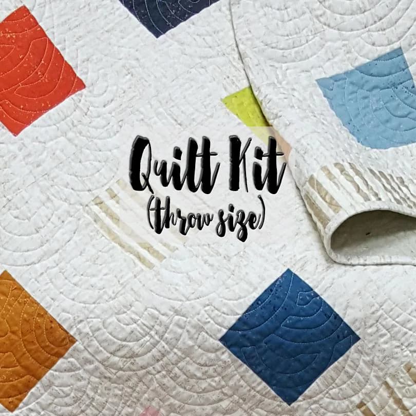 Easy Beginner Quilt Kit, Ruby Star Quilt Kit, Color Block Quilt Kit, Charm Pack Quilt, Partially Precut Quilt Kit, Speckled Quilt Kit