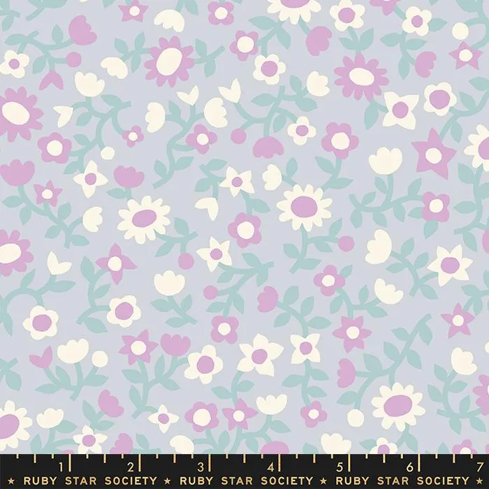 Ruby Star Society, Moda Quilting Cotton, Quilting Fat Quarter, Petunia Collection, Sarah Watts, Small Floral Print - image 4