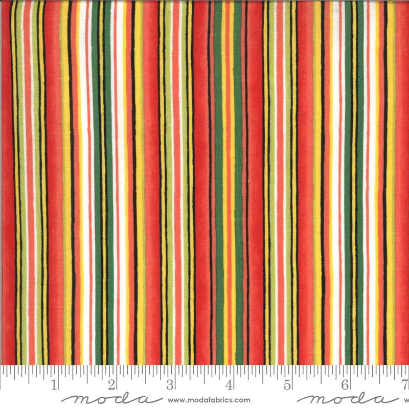 Moda Quilting Cotton, Quilting Fat Quarters, Homegrown Salsa Collection, Deb Strain for Moda, Multi Stripe Print Fabric