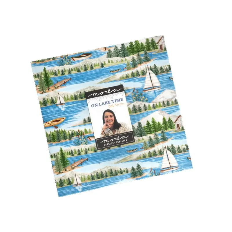 Moda Panel Quilt Kit, Easy Quilt Kit, Beginner Quilt Kit, Throw Size Quilt Kit, On The Lake Time Fabrics, Deb Strain Fabrics, Layer Cake Kit - image 3