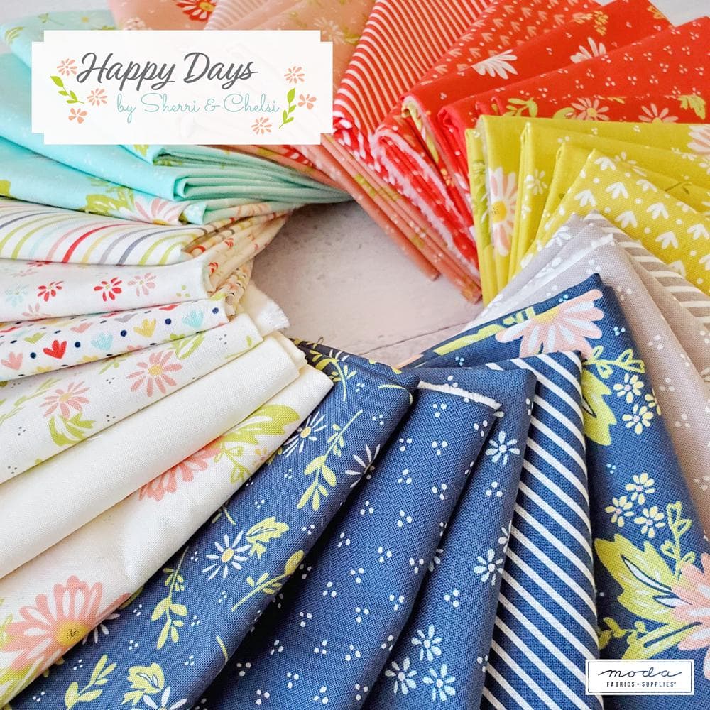 Moda Layer Cake, Pre Cut 10" Squares, Quilting Layer Cake, Layer Cake Fabrics, Moda Precuts, Quilting Precuts,  Happy Days Collection