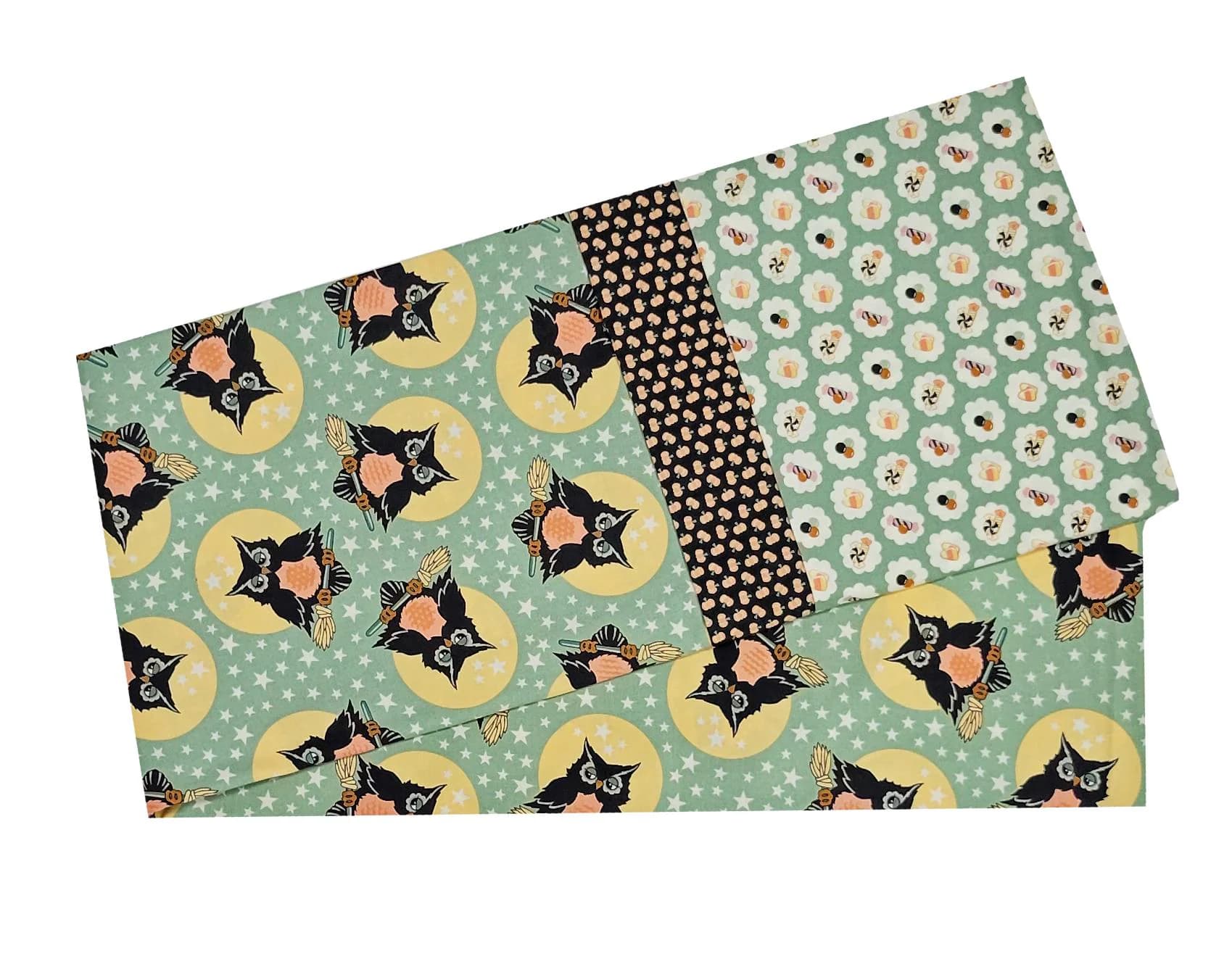 Easy Owl Pillowcase Kit, "Burrito" Method Pillow Case Kit, Beginner Sewing Project, Urban Chiks Fabric, Halloween Fabrics, Owl'O Ween Fabric - image 5
