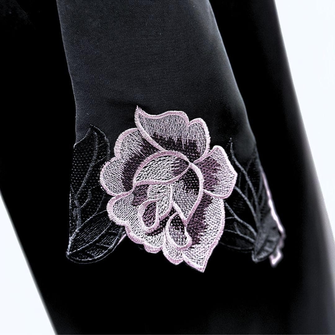 Saudi Embroidered Abaya - Women's Abaya with Flower Embroidery - image 3