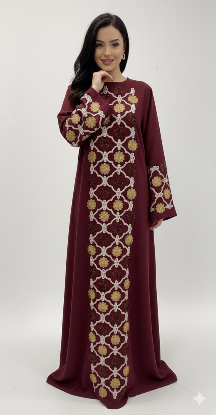 Embroidered Jalabiya Women Dress - image 3
