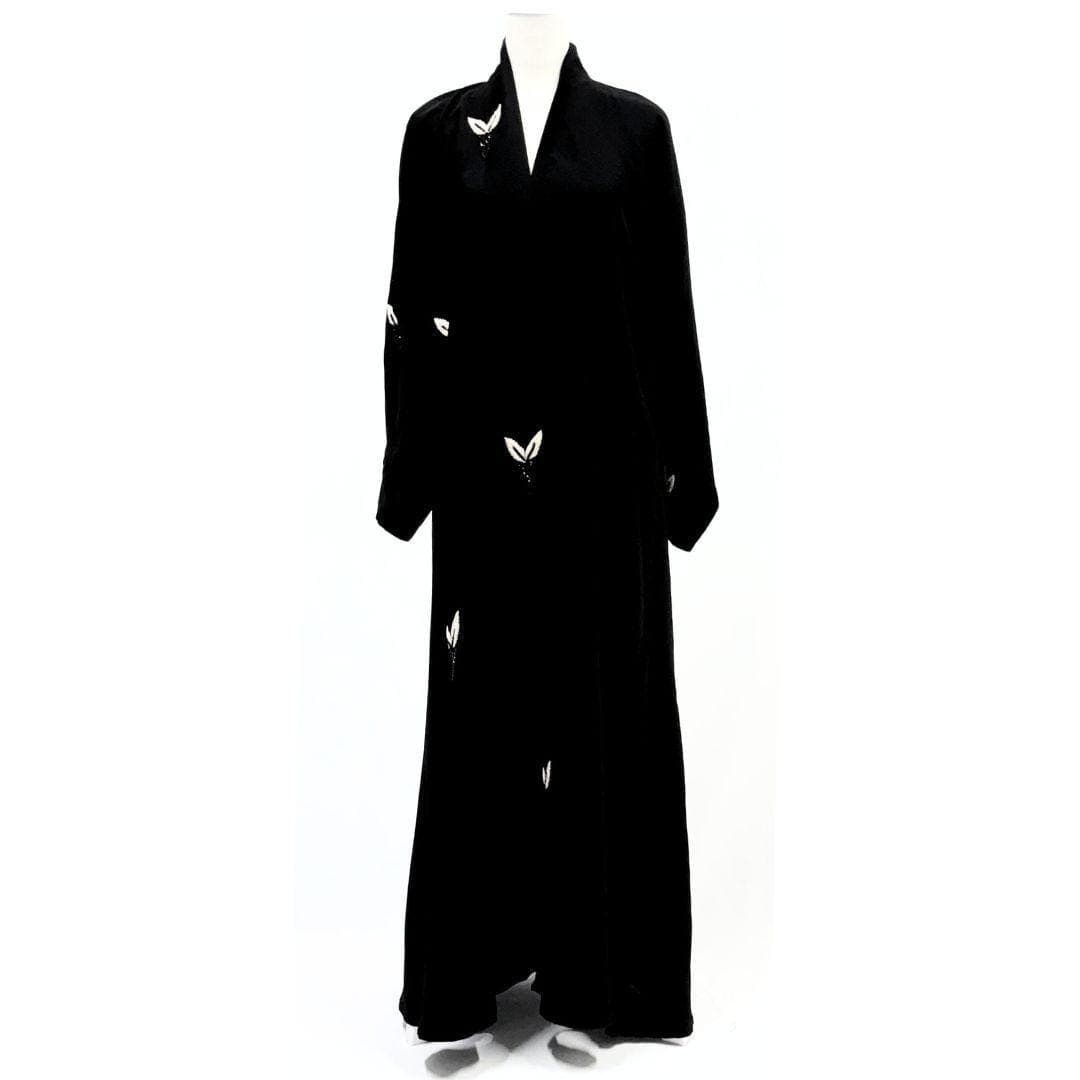 Black Embellished Abaya - Saudi Open Style Abaya for Women - image 3
