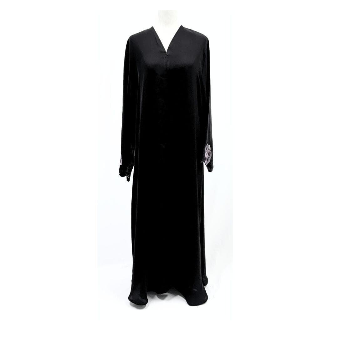 Saudi Embroidered Abaya - Women's Abaya with Flower Embroidery - image 4