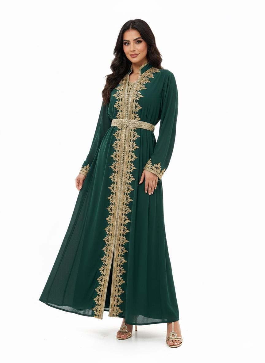 Abaya or Kaftan Set 2 Piece with belt
