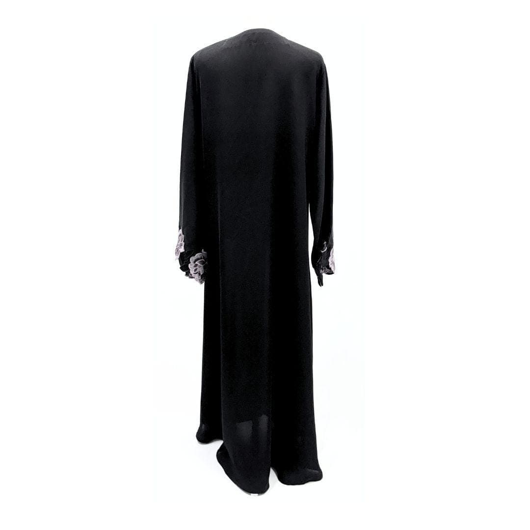 Saudi Embroidered Abaya - Women's Abaya with Flower Embroidery - image 5