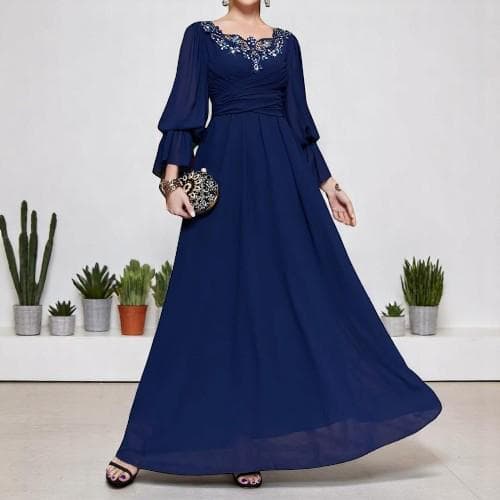 Ramadan Maxi Dress: Rhinestone Beaded Kaftan Abaya - Dubai Fashion Gown - image 4