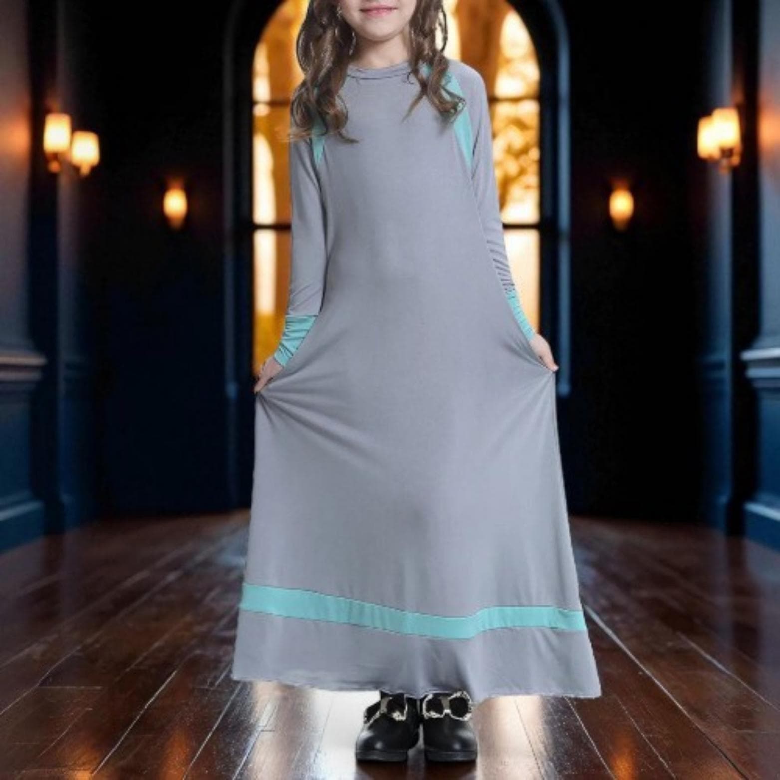 Girl's Maxi Hijab Dress: Turkish Abaya, Islamic Kaftan - image 4