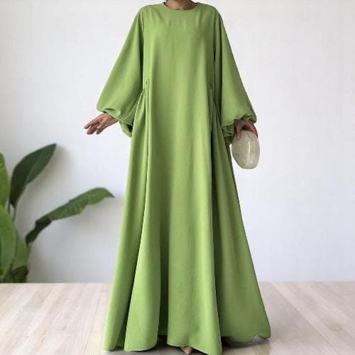 Solid Maxi Abaya Dress: Elegant Ramadan Caftan - image 3