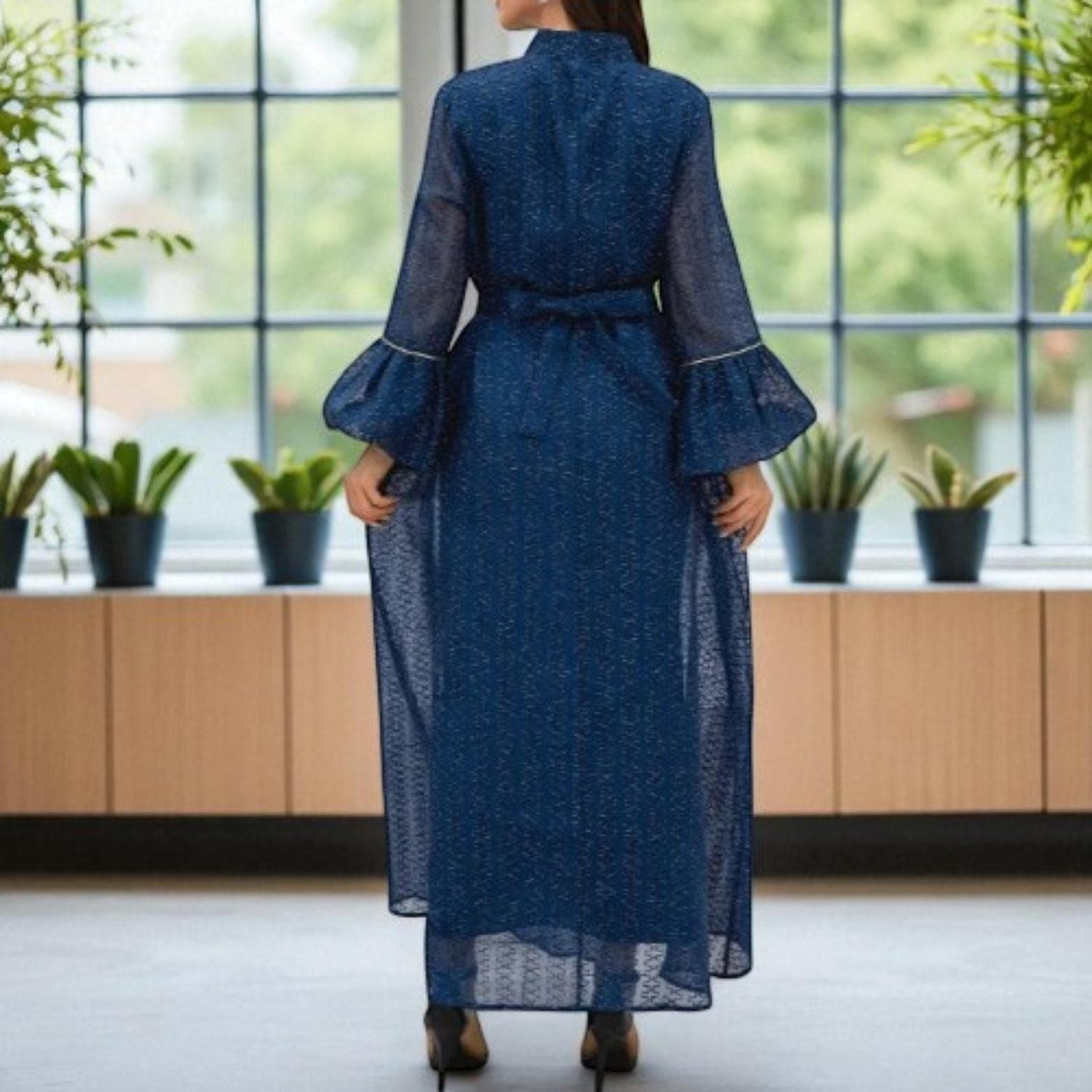 2025 Middle East Muslim Women's Wear – New Dubai Abaya Embroidered Robe Dress - image 3