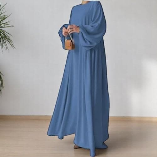 Solid Maxi Abaya Dress: Elegant Ramadan Caftan - image 5