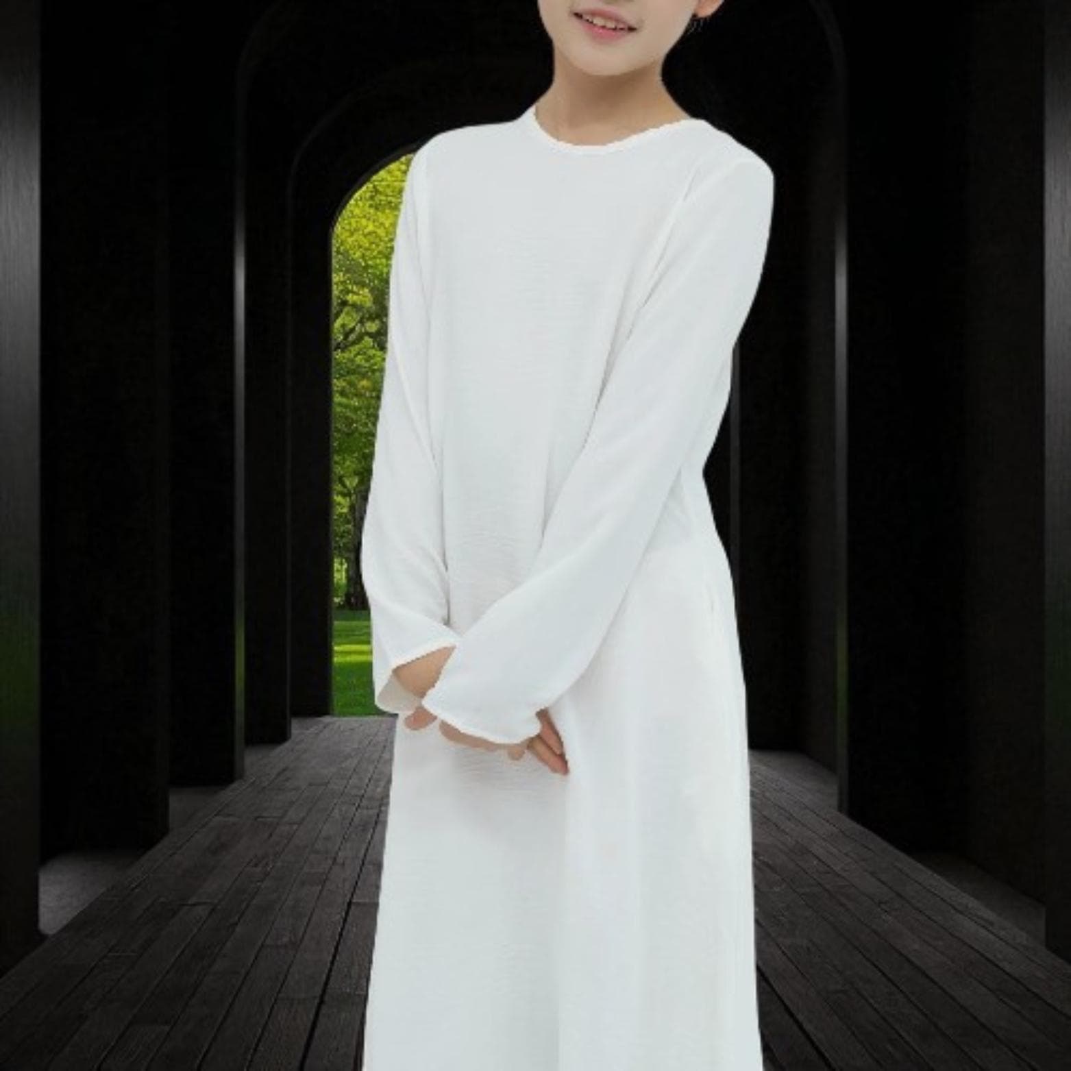 Girl's Turkish Abaya – Children's Long Maxi Hijab Dress - image 4