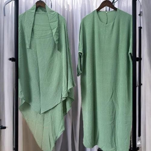 Muslim Women's Khimar Abaya Set: Full Cover Islamic Prayer Dress - image 5