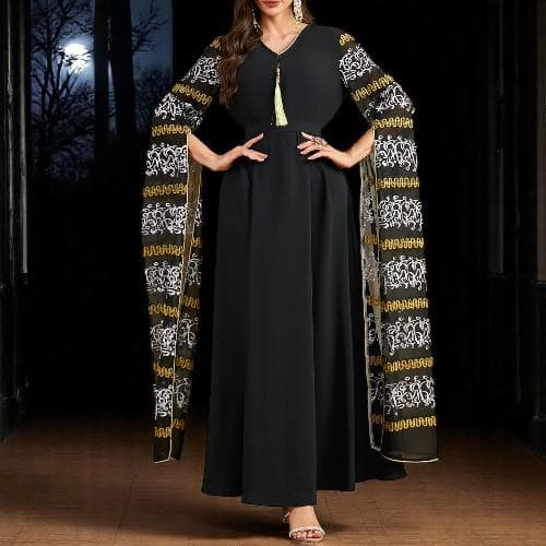 Embroidered Tassel Abaya – Dubai Ramadan Kaftan Dress - image 4