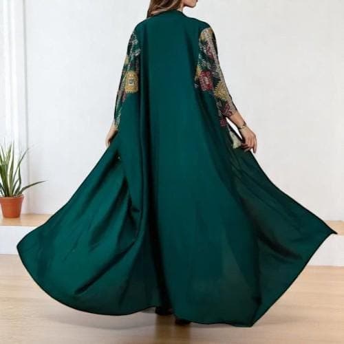 Embroidered Abaya Dress & Open Cardigan: Dubai Ramadan Kaftan - image 5