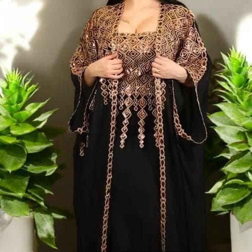 Eid Abaya Kaftan Set: Women's Ramadan Cardigan Dress
