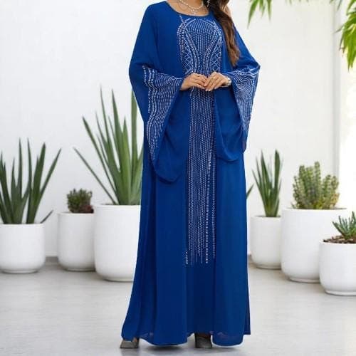 Rhinestone Kaftan: Ramadan Luxury Dubai Maxi Dress - image 4