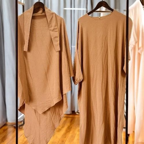 Muslim Women's Khimar Abaya Set: Full Cover Islamic Prayer Dress - image 4