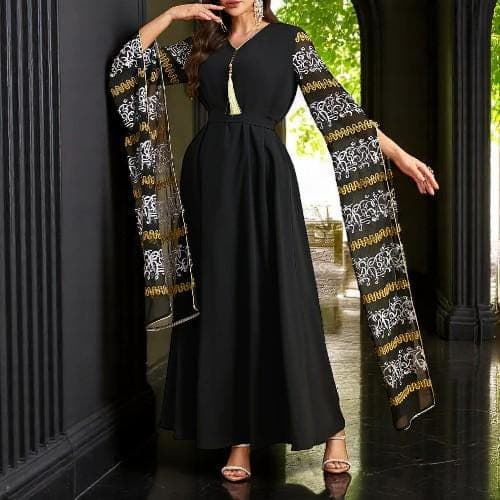 Embroidered Tassel Abaya – Dubai Ramadan Kaftan Dress - image 3