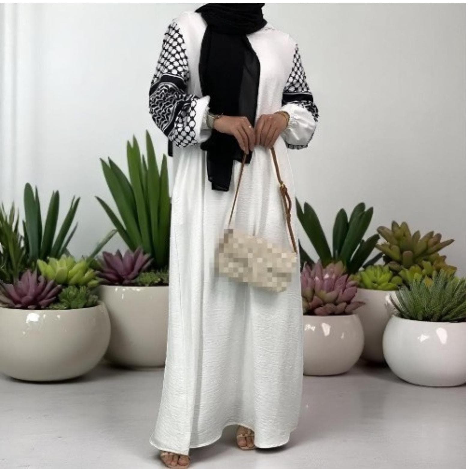 Eid Hooded Djellaba Dress: Muslim Kaftan Abaya, Ramadan Robe - image 5