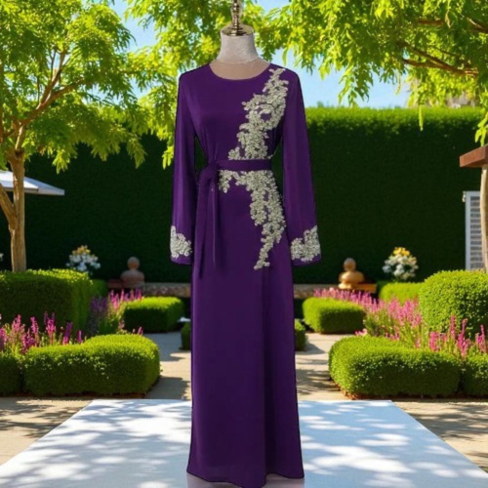Ramadan Caftan Abaya: Dubai Muslim Kaftan Dress, African Prayer Clothes