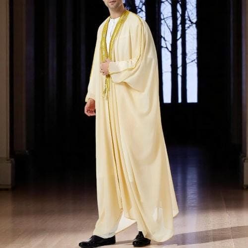 Muslim Men's Jubba Thobe: Islamic Ramadan Abaya Cardigan - image 5