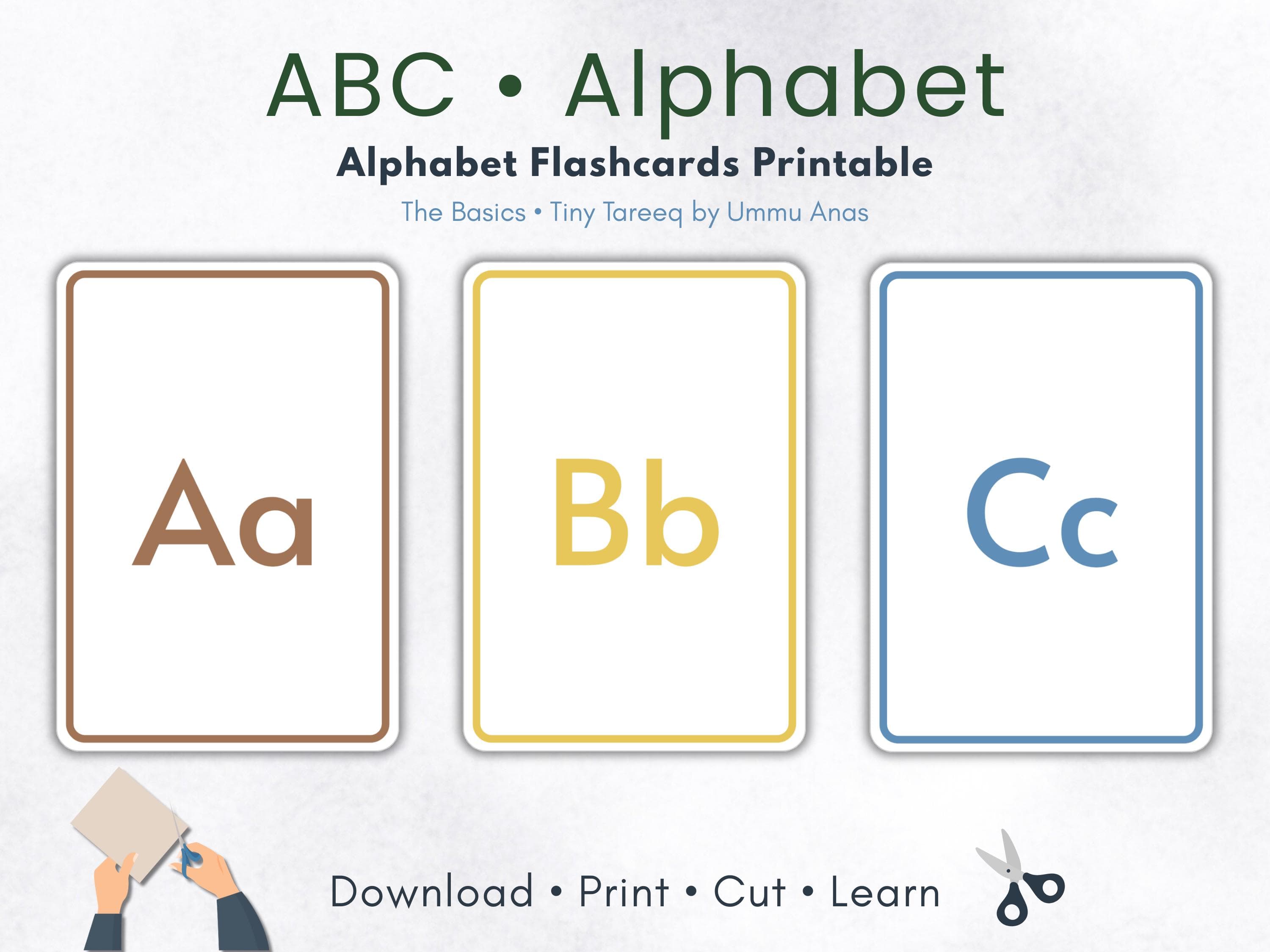 ABC Alphabet Flashcards: Kids Learning Cards (Printable PDF)