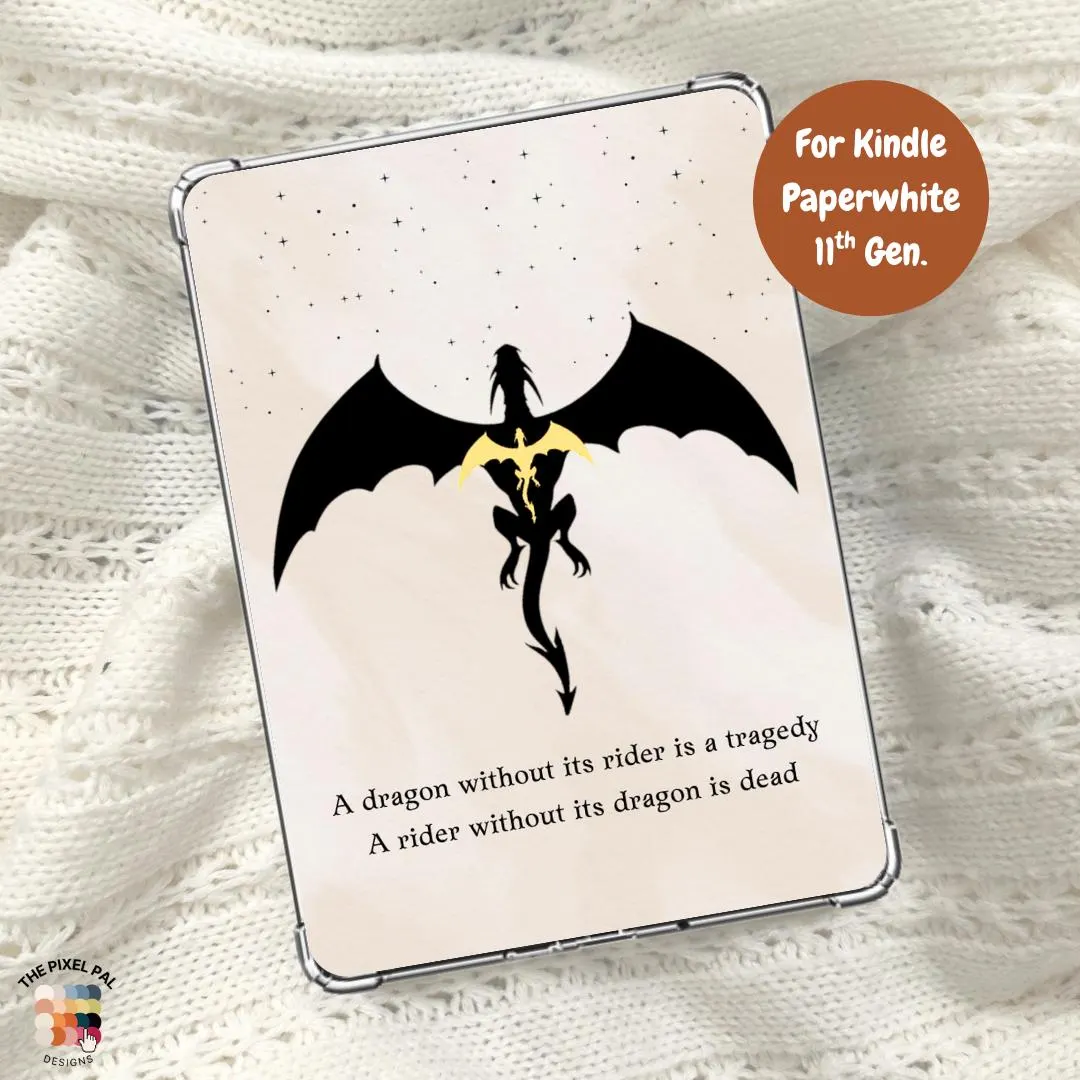 Fourth Wing Inspired Dragon Rider Kindle Paperwhite Insert | 11th Gen Case Art | Bookish Gift