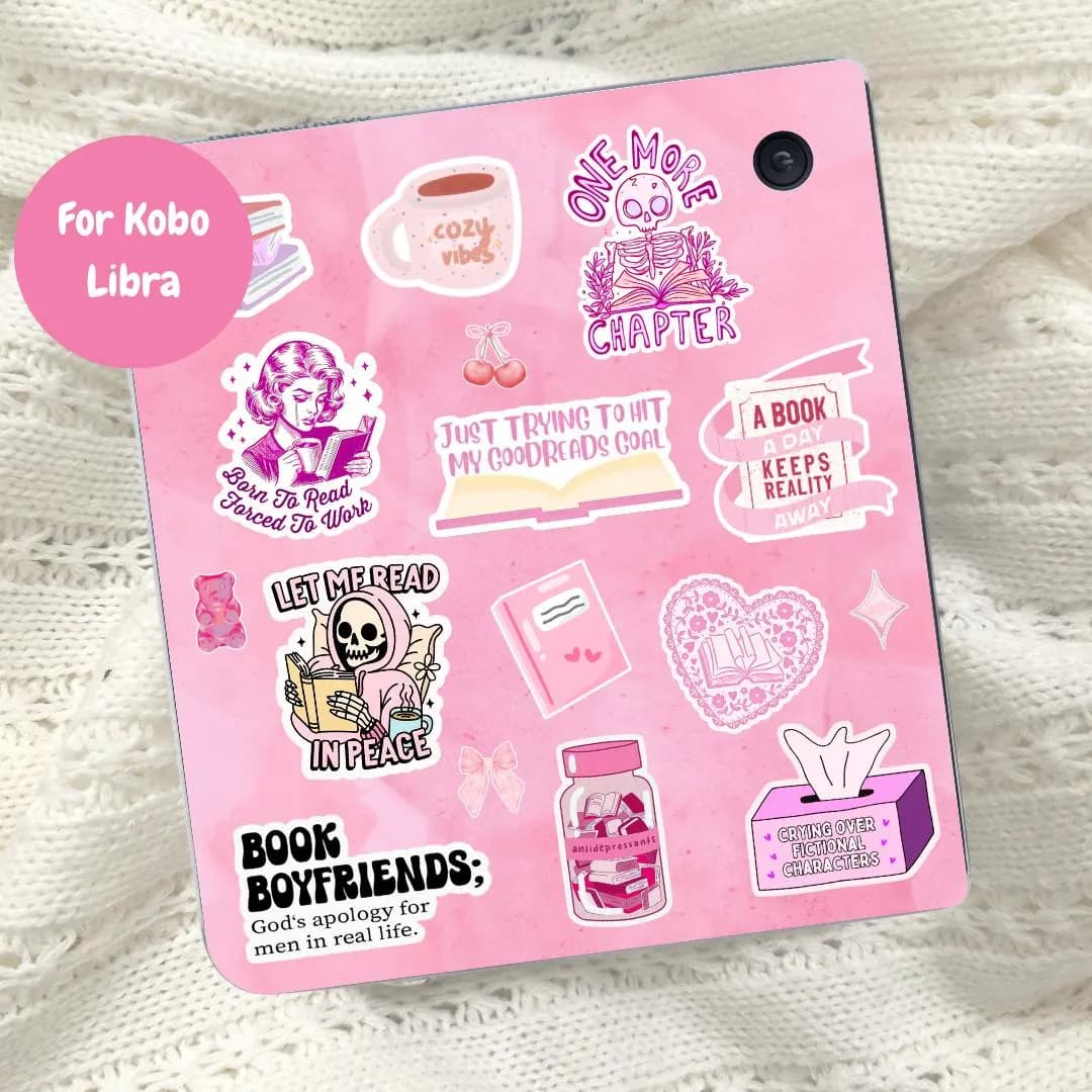 Kobo Clear Case Printable Inserts | Cute Bookish Digital Decor for Kobo Libra | Digital Download
