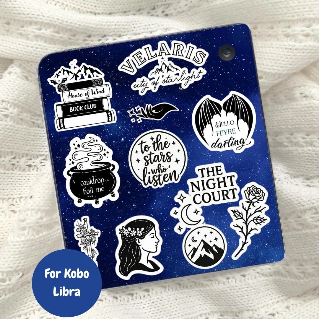 ACOTAR Inspired Kobo Libra Clear Case Insert | Velaris Night Court Sticker Decal Skin