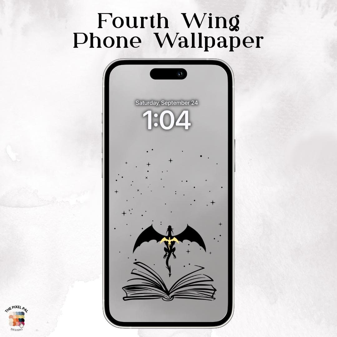 Fourth Wing Dragon Wallpaper | Sgaeyl and Tairn Inspired Digital Background for iOS and Android